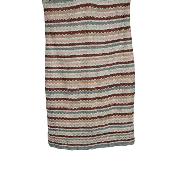 Missoni Knit Bodycon Mini Dress‎ Size 10 Multicolor Striped Boho Crisscross Back - Picture 4 of 13